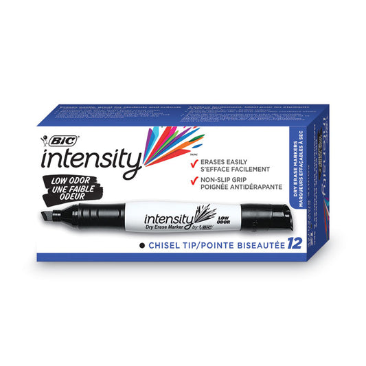 BIC® Intensity® Low Odor Chisel Tip Dry Erase Marker with Grip