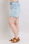 Judy Blue Full Size 2 Button Denim Shorts with Pockets Plus Size