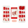 KISS imPRESS Long-Lasting Short Square Gel Press-On Nails, Glossy Medium Red, 'Adore You', 33 Ct. EasyOptionXY LLC