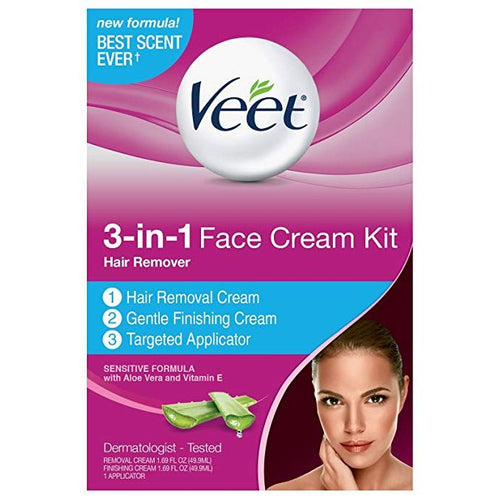 Veet 3-in-1 Face Cream Kit Hair Remover