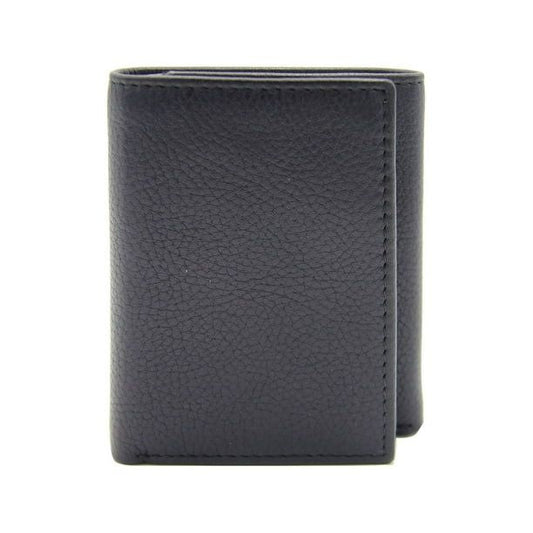 George Men's Trifold Flip Milled Wallet - Black EasyOptionXY LLC