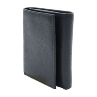 George Men's Trifold Flip Milled Wallet - Black EasyOptionXY LLC