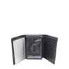 George Men's Trifold Flip Milled Wallet - Black EasyOptionXY LLC