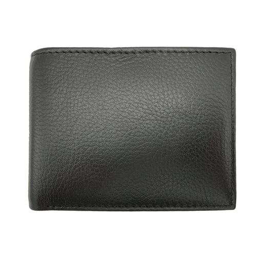George Men's Genuine Milled Leather Bifold Wallet with Wing Black, RFID Protected, Men Ages 16 to 99 EasyOptionXY LLC