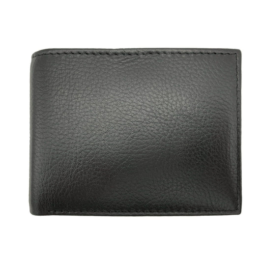 George Men's Genuine Milled Leather Bifold Wallet with Wing Black, RFID Protected, Men Ages 16 to 99 EasyOptionXY LLC