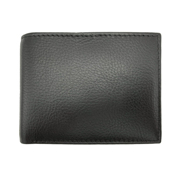 George Men's Genuine Milled Leather Bifold Wallet with Wing Black, RFID Protected, Men Ages 16 to 99 EasyOptionXY LLC