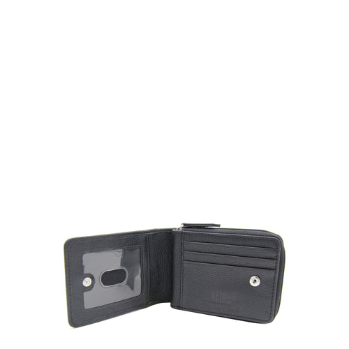 George Men's Milled Zip Around Wallet With Extra Pocket EasyOptionXY LLC