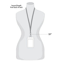 ESSENTIALS Brand Women's Adult Black Vegan Leather Lanyard with Zipper Wallet EasyOptionXY LLC