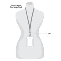 ESSENTIALS Brand Women's Adult Vegan Leather Gold Lanyard with Gold Zipper Wallet EasyOptionXY LLC