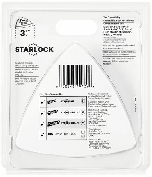 BOSCH OSL350SPDK 11 pc. Starlock® Oscillating Multi-Tool Delta Sanding Pad Kit