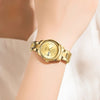 Women's Stainless Steel Watch Black Dial Dual Calendar