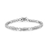 .925 Sterling Silver 1/5 Cttw Round-Cut Diamond "X" Link Bracelet - Size 7.50" (I-J Color, I2-I3 Clarity)