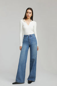 Angeles High Rise Baggy Jeans HJ103