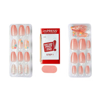 KISS imPRESS Medium Coffin Gel Press-On Nails, Glossy Light Pink, 30 Pieces EasyOptionXY LLC