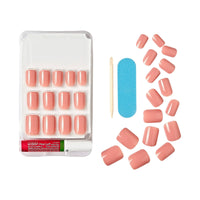 KISS Salon Color Short Square Fake Nails, Glossy Solid Pink, 'Guilty', 28 Ct. EasyOptionXY LLC