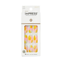 KISS imPRESS Medium Coffin Gel Press-On Nails, Glossy Pink, 30 Pieces EasyOptionXY LLC