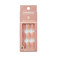 KISS imPRESS Bare but better Medium Coffin Gel Press-On Nails, Glossy Light Neutral, 30 Pieces EasyOptionXY LLC