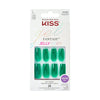 KISS Gel Fantasy Long Square Solid Color Glue-On Jelly Nails, Neon Green, 28 pieces EasyOptionXY LLC