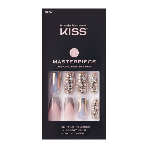 KISS Masterpiece One-of-a-Kind Luxe Nails, Love It!, Long, Coffin EasyOptionXY LLC