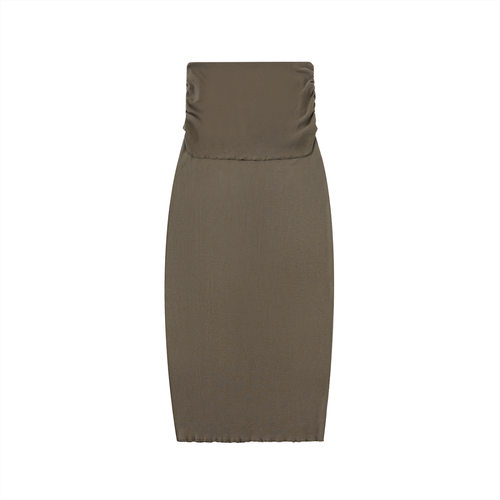 Dyed Washed Straight Hip-Hugging Slim Skirt
