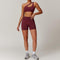 Cherry Red / Diagonal Shoulder Bra+Shorts / S