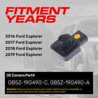 Ford Explorer (2016-2019) OEM Replacement Backup Camera OE Part # GB5Z-19G490-C, GB5Z-19G490-A