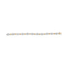 10k Two-Toned Gold 2.00 Cttw Channel Set Baguette-Diamond Weave and  "X" Spiral Link Bracelet (H-I Color, I1-I2 Clarity) - 7"