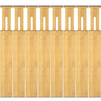 Ryqtop Bamboo Drawer Dividers17-22" Adjustable Kitchen Drawer Organizer for Clothes8 Pack Expandable Drawer Organization Separators for BedroomBathroomDresser and OfficeNatural