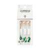 KISS imPRESS Medium Almond Gel Press-On Nails, Glossy Light White, 30 Pieces EasyOptionXY LLC