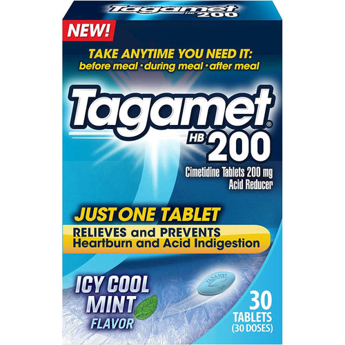 Tagamet HB 200 Acid Reducer Tablets, Icy Cool Mint