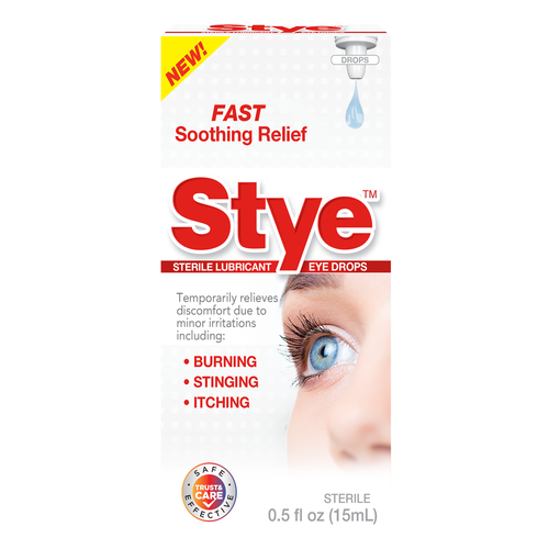 Stye Sterile Lubricant Eye Drops Fast Soothing Relief 0.5 Oz