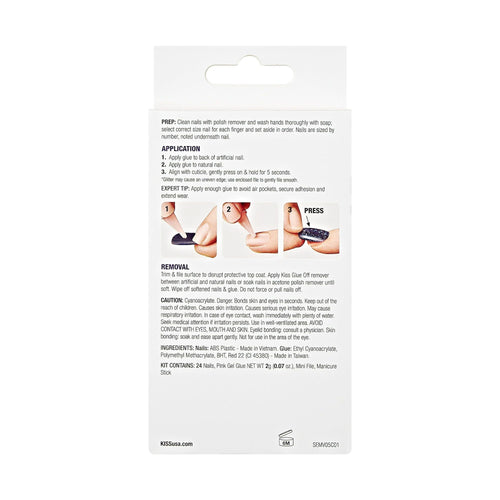 KISS Salon Design Press-On Nails, 'Made U Look', Brown-Red, Medium Almond, 31 Pieces EasyOptionXY LLC