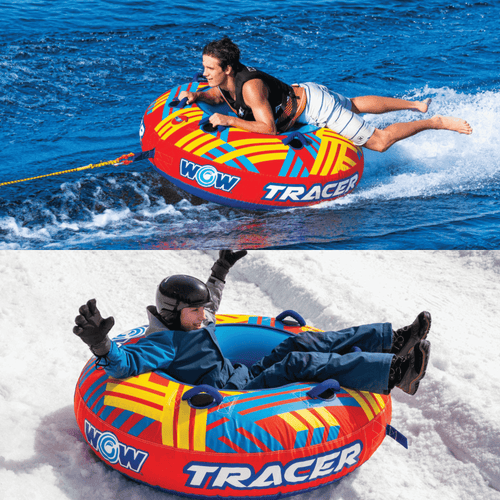 WOW Watersports Tracer Snow Tube Towable for Summer and Winter Action