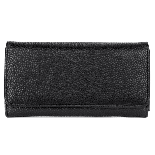 Julia Buxton Women's Bianca Wallet Vegan Leather, Black EasyOptionXY LLC