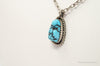 VTG Handmade Native American George Lee Turquoise Sterling Silver Necklace