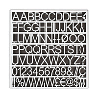 MasterVision® White Plastic Set of Letters, Numbers & Symbols