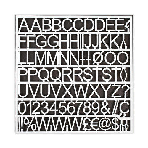 MasterVision® White Plastic Set of Letters, Numbers & Symbols