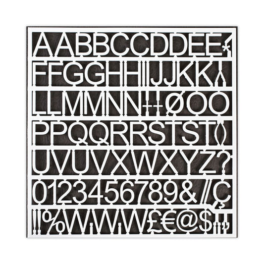 MasterVision® White Plastic Set of Letters, Numbers & Symbols