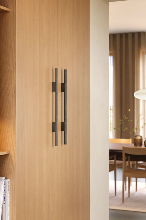 Dark Brown Wood "Magnum" Drawer Pulls Euro • Knobs