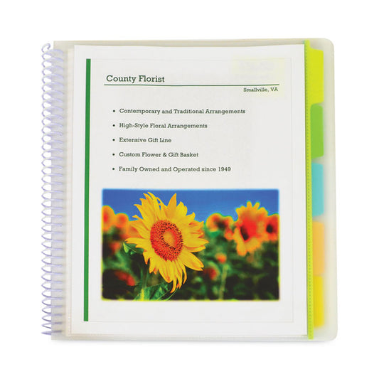C-Line® 10-Pocket Poly Portfolio with Write-On Tabs