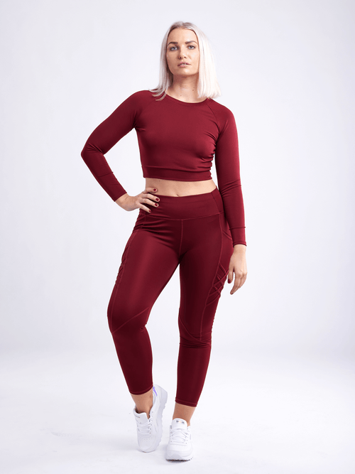 JupiterGear High-Waisted Criss-Cross Training Leggings with Hip Pockets