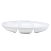 Better Homes & Gardens- Porcelain Oval-shape Divided Bowl, White EasyOptionXY LLC