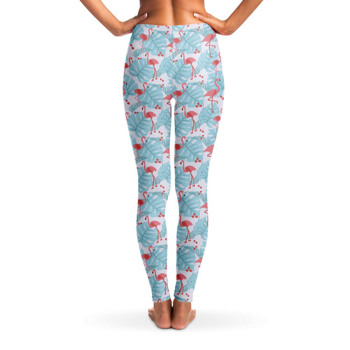 Flamingo Blue Floral Leggings