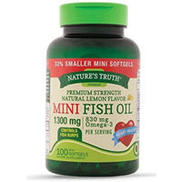 Nature's Truth Mini Fish Oil, Premium Strength, 1340 Mg, Softgels, Natural Lemon Flavor
