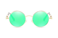Luxury Popular Retro  Gothic Steampunk Polarized Men and  Women Brand Designer Vintage Round High Quality Metal Frame Sunglasses With UV400 Protection