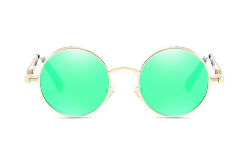 Luxury Popular Retro  Gothic Steampunk Polarized Men and  Women Brand Designer Vintage Round High Quality Metal Frame Sunglasses With UV400 Protection