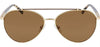 Nautica Polarized Men's Matte Gold-Tone/Brown Aviator Sunglasses - N5138S-720 EasyOptionXY LLC
