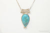 Designer Whitney Kelly WK Large Turquoise Sterling Silver Necklace
