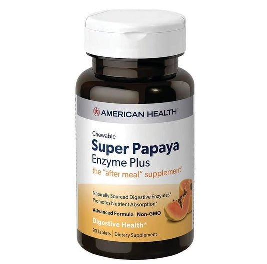 American Health Super Papaya Enzyme Plus 90 Chewable EasyOptionXY LLC
