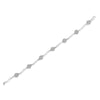 .925 Sterling Silver 1.0 Cttw Diamond Cluster Miracle-Set Station & Twisted Bar 7" Tennis Bracelet (H-I Color, I1-I2 Clarity)